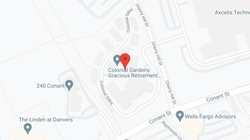 Map of the neighborhood around Colonial Gardens