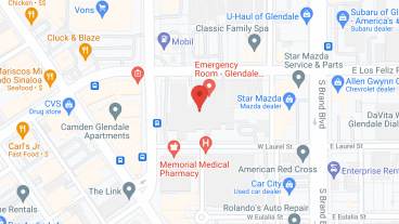 Glendale Memorial Hospital in google map