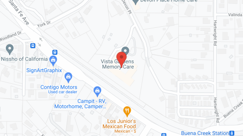 Map of the neighborhood around Vista Gardens