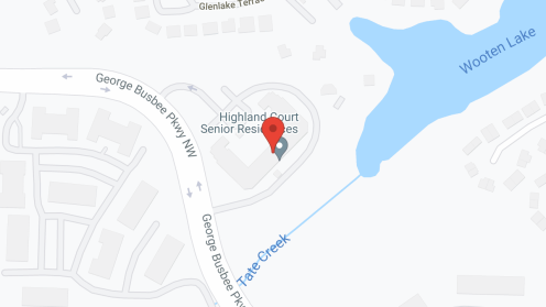 Map of the neighborhood around Highland Court Senior Residence