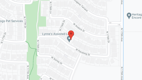 Map of the neighborhood around Lynne's Assisted Living