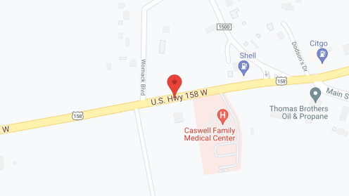Map of the neighborhood around Caswell House