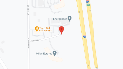 Map of the neighborhood around Milan Estates