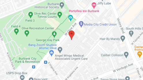 Map of the neighborhood around Olive Court Apartments