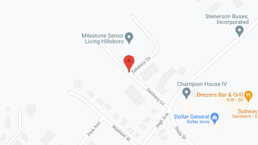 Milestone Senior Living Hillsboro in google map