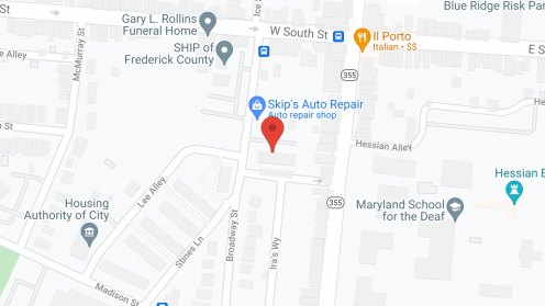Map of the neighborhood around Weinberg House