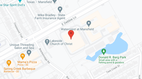 Map of the neighborhood around Isle at Watercrest - Mansfield