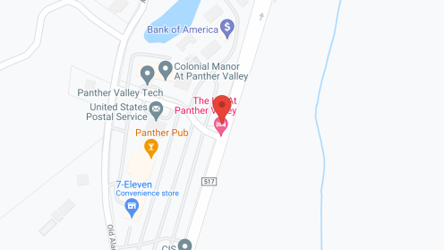 Map of the neighborhood around Colonial Manor at Panther Valley