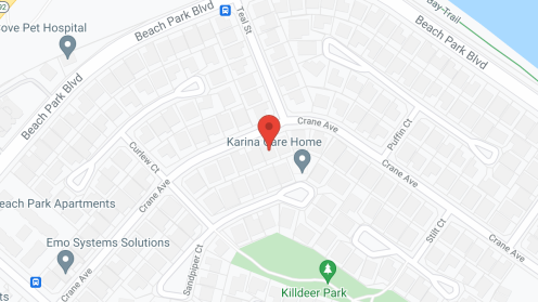 Map of the neighborhood around Garden Court Rest Home