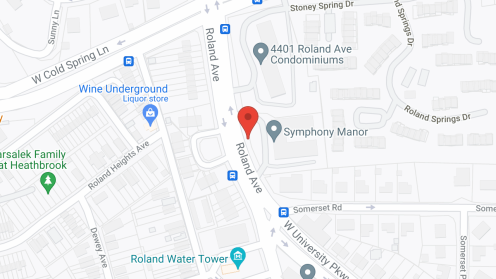 Map of the neighborhood around Symphony Manor