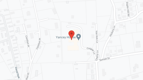 Map of the neighborhood around Yancey House