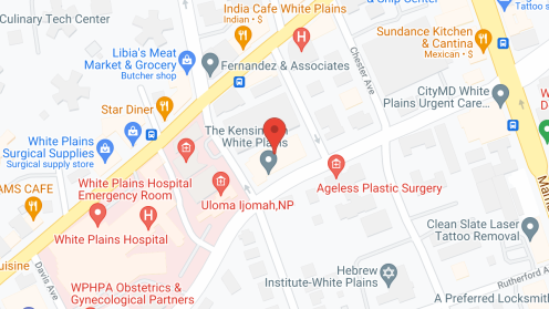 Map of the neighborhood around The Kensington White Plains