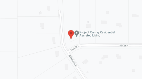 Map of the neighborhood around Project Caring