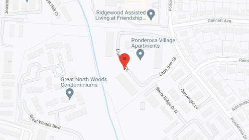 Map of the neighborhood around Ponderosa Village