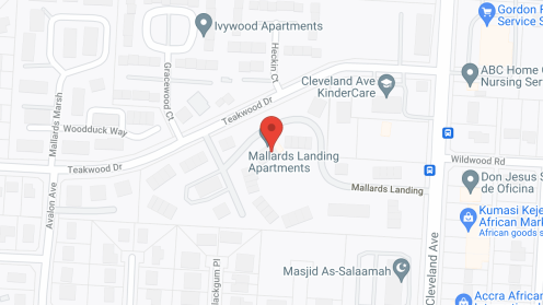 Map of the neighborhood around Mallard's Landing