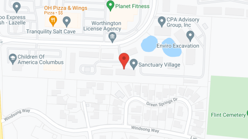 Map of the neighborhood around Sanctuary Village