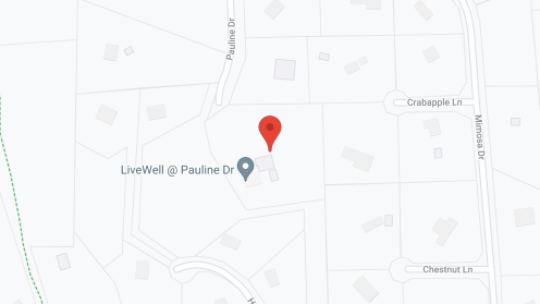 Map of the neighborhood around LiveWell Assisted Living