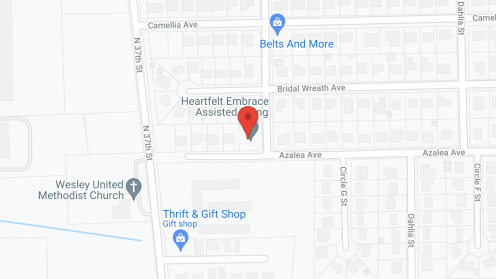 Map of the neighborhood around Answered Prayer