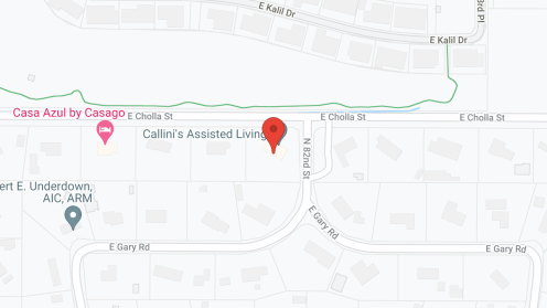 Map of the neighborhood around Calini's Assisted Living
