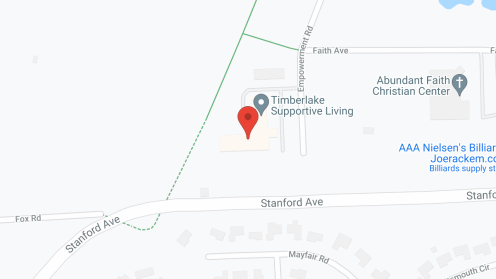 Map of the neighborhood around Timberlake Senior Living