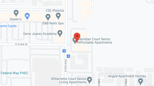 Map of the neighborhood around Meridian Court