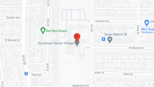 Map of the neighborhood around Sycamore Senior Village
