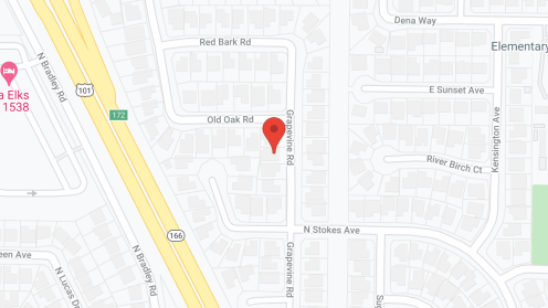 Map of the neighborhood around Janelle's Residential Care Facility for the E