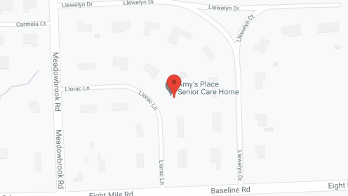 Map of the neighborhood around Amy's Place