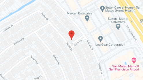 Map of the neighborhood around Our Lady of Peace