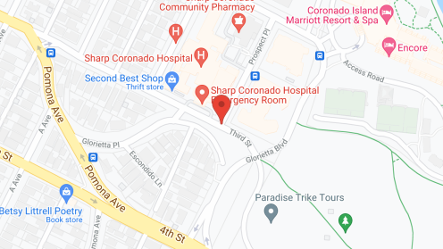 Map of the neighborhood around Coronado Retirement Village