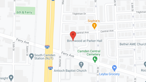 Map of the neighborhood around Parker Hall