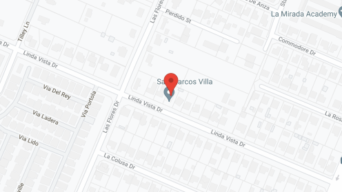 Map of the neighborhood around San Marcos Villa