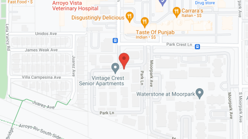 Map of the neighborhood around Vintage Crest