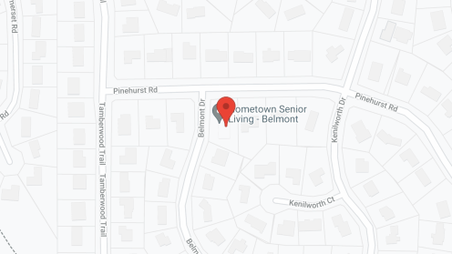 Map of the neighborhood around Belmont