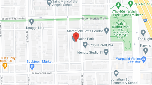Map of the neighborhood around Walsh Park
