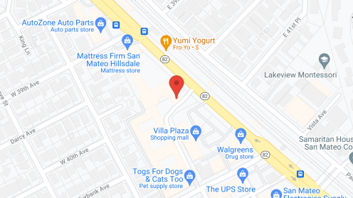 Map of the neighborhood around The Villa at San Mateo