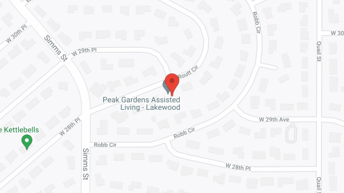 Map of the neighborhood around Peak Gardens Lakewood