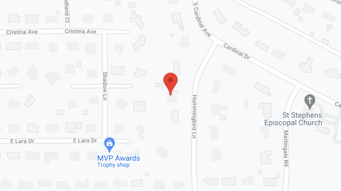Map of the neighborhood around Hummingbird House