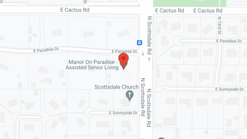 Map of the neighborhood around Manor On Paradise