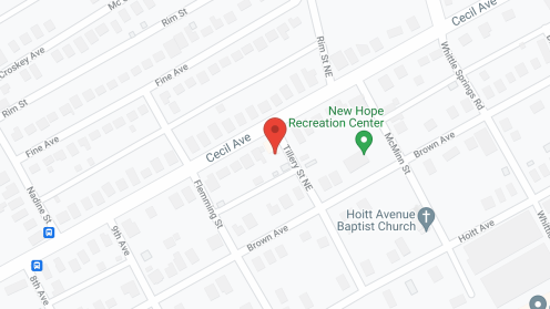 Map of the neighborhood around Cecil Boarding House