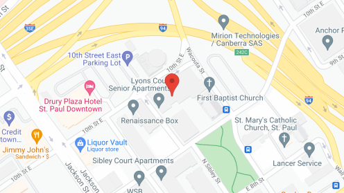Map of the neighborhood around Lyons Court Senior Apartments