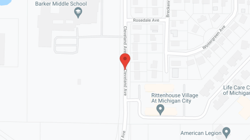 Map of the neighborhood around Rittenhouse Village at Michigan City