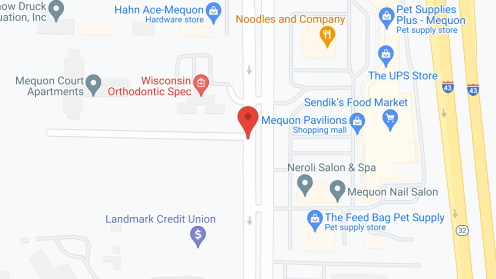 Map of the neighborhood around Mequon Court