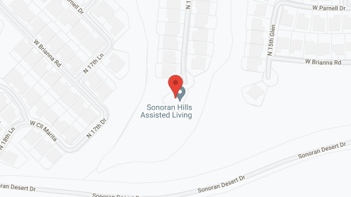 Map of the neighborhood around Sonoran Hills