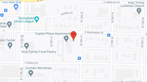 Map of the neighborhood around Capitol Plaza