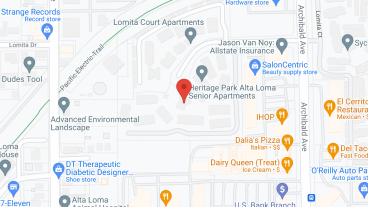 Heritage Park at Alta Loma in google map