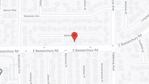 Map of the neighborhood around Arcene Guest Home II