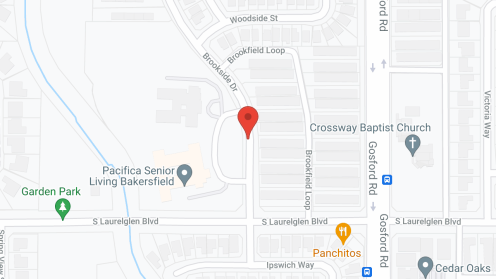 Map of the neighborhood around Pacifica Senior Living Bakersfield