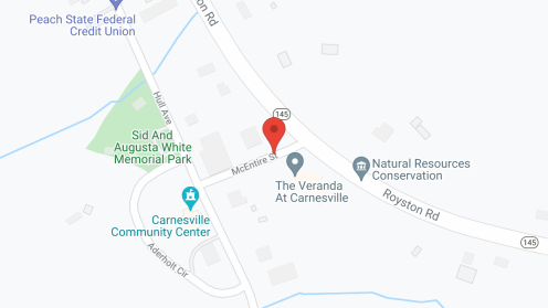 Map of the neighborhood around The Veranda at Carnesville