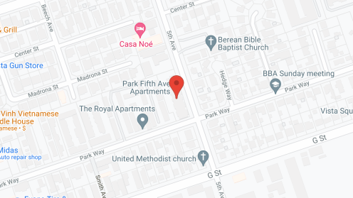 Map of the neighborhood around Park 5th Avenue
